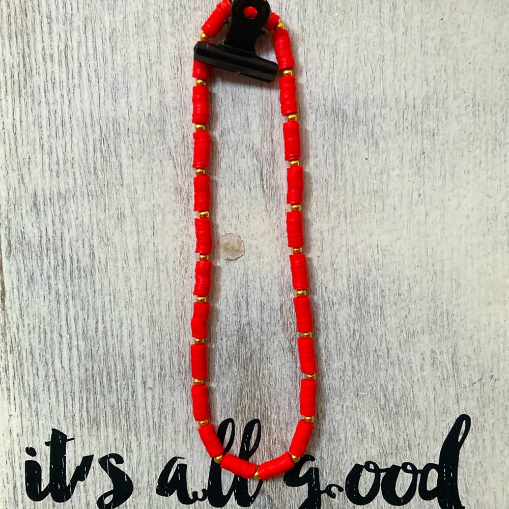 ❤️ Heishi Red Necklace ❤️